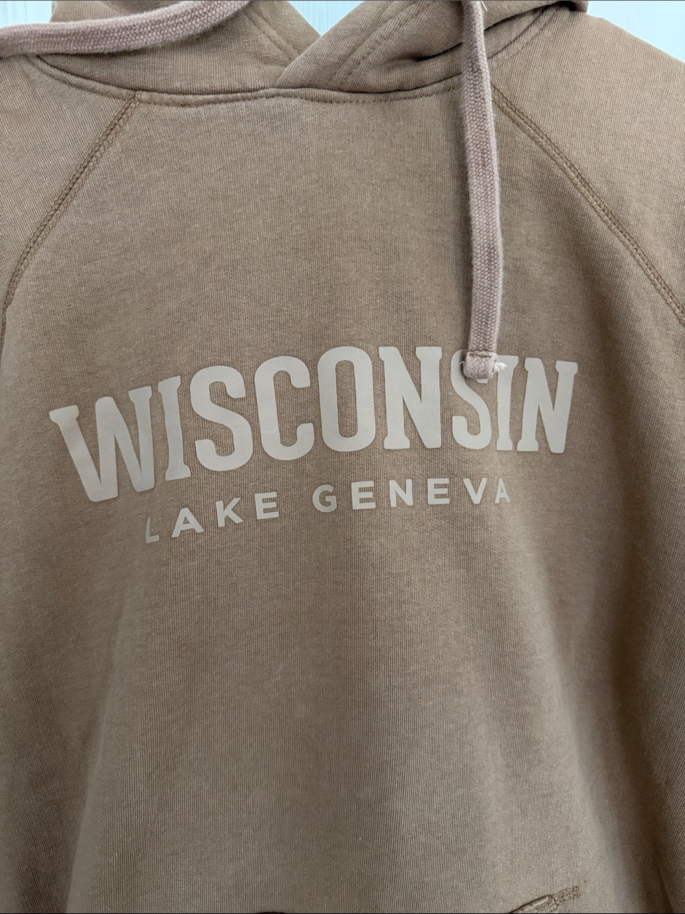 Wisconsin Lake Geneva Hooded Sweatshirt - Brown - Picture 2 of 9